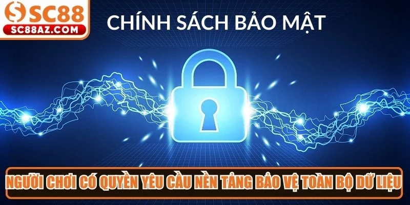 Người chơi có quyền yêu cầu nền tảng bảo vệ toàn bộ dữ liệu cá nhân đã cung cấp