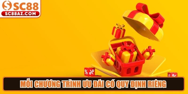 Mỗi chương trình ưu đãi có quy định riêng về đối tượng và cách thức nhận thưởng