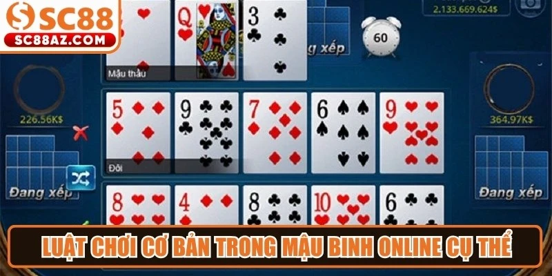 Luật chơi cơ bản trong mậu binh online cụ thuể bạn cần biết