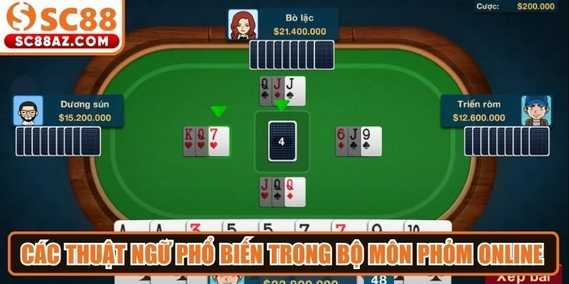 Các thuật ngữ phổ biến trong bộ môn phỏm online dễ hiểu